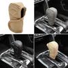 Car Shift Knob Cover Anti Slip PU Leather Dustproof Cover For Shifter Knob Decorative Car Interior Accessories Multifunctional