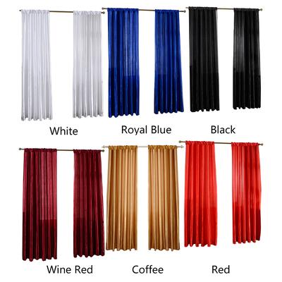 Modern Solid Satin Door Window Curtain Ornamental and Practical Integration Nice Room Semi-shading Drape Curtains