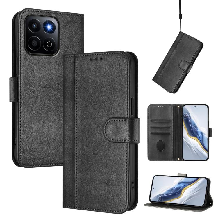 Linien-Spleißschnalle Retro Leder Handyhülle