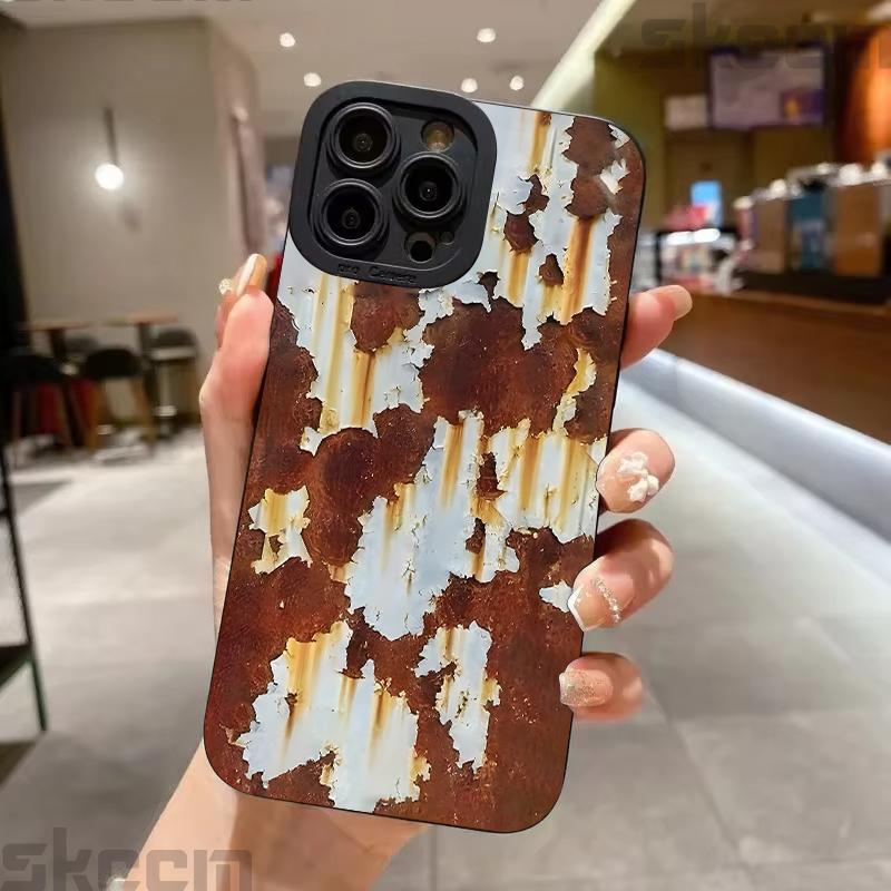 Retro Industrieller Rostiger Stil Silikon Handyhülle Für Samsung Galaxy S23 S24 S25 Ultra S22 S21 S20 Plus FE A15 A35 A54 A55 Hülle