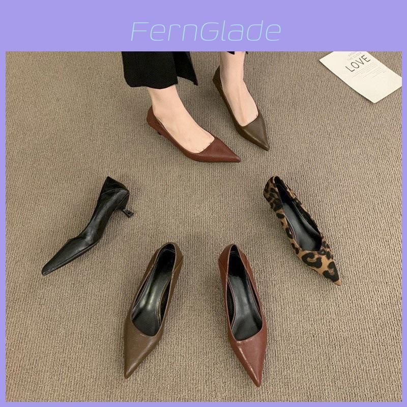 Classic High Heels For Women With Superfiber Upper And Rubber Sole For Daily Office Wear