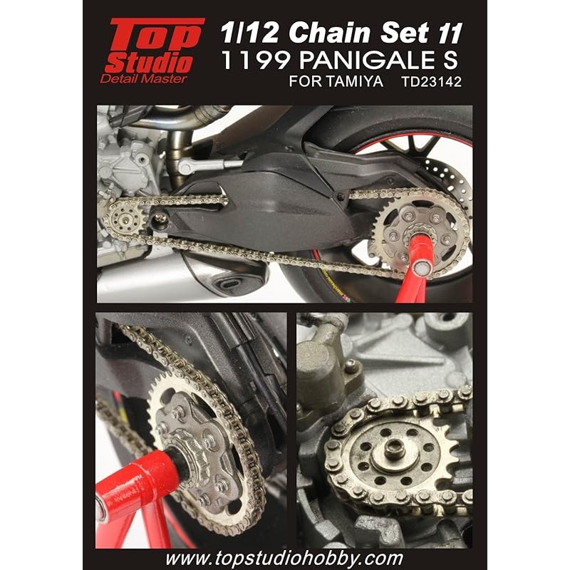 

top studio ducati 1199 Panigale S Vanigale chain set 1/12 Tamiya TD23142