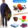 Mesh Soccer Ball Bag Extra Large Drawstring Basketball Storage Bag with Zipper Pocket Volleyball Football Net Pack Gym Bags