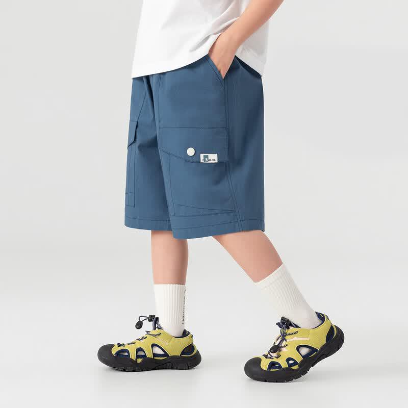 Boy's Washed Cotton Cargo Shorts