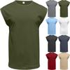 T-shirt sans manches pour homme Débardeur d'été Coupe ajustée décontractée Mélange de coton Tissu doux Col rond Maillot de corps