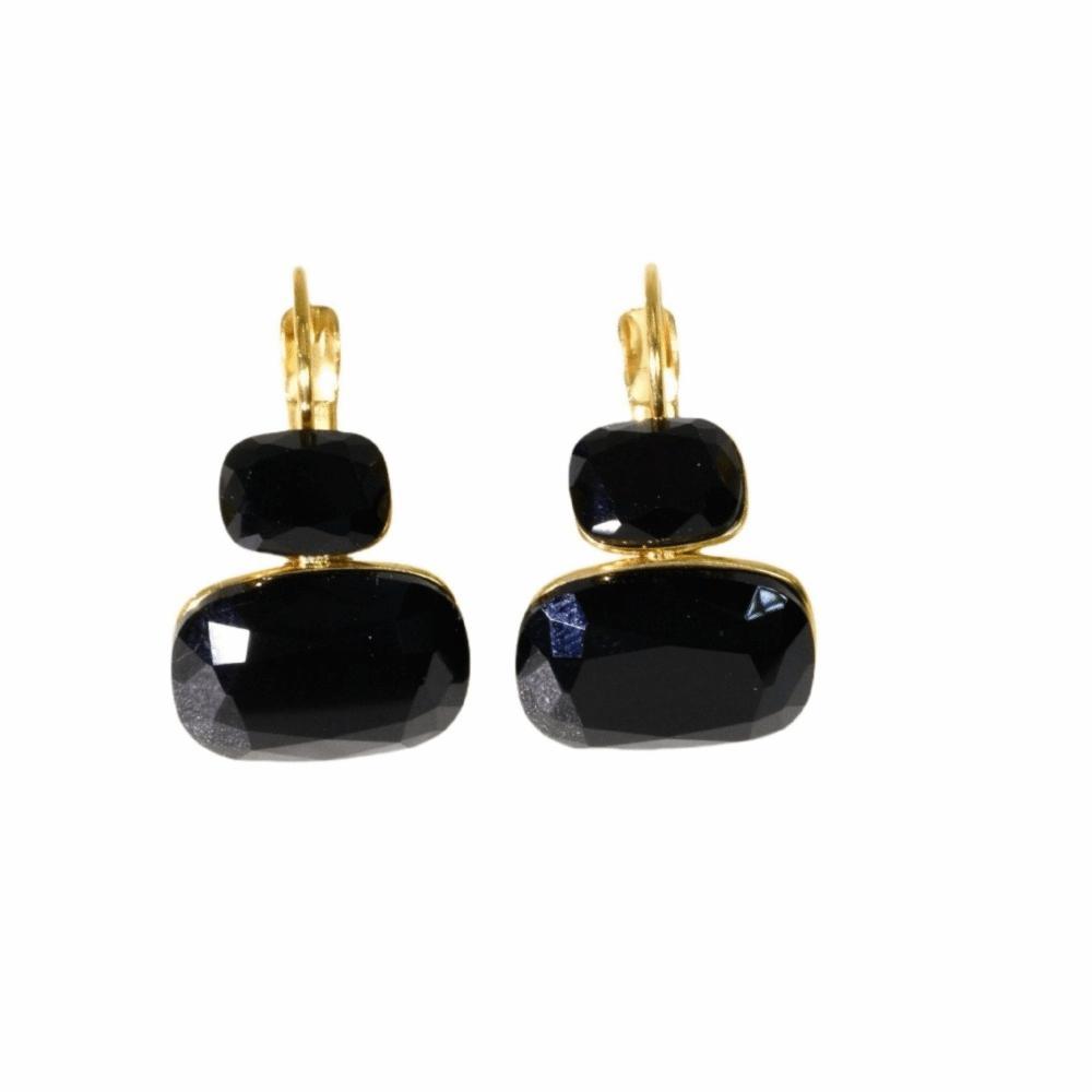 Stainless Steel Hoop Earrings Gold Plated Stud Earrings Trendy Crystal Earrings for Women