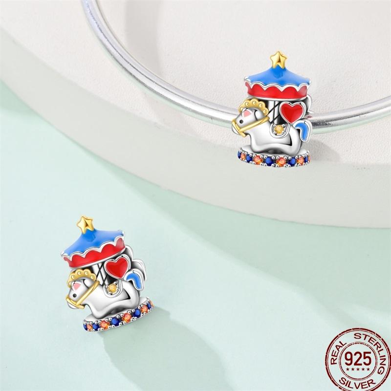 Copper Magician Circus Playing Cards Teddy Bear Charm Beads Suitable Fit Pan Original Bracelet Diy Jewelry
