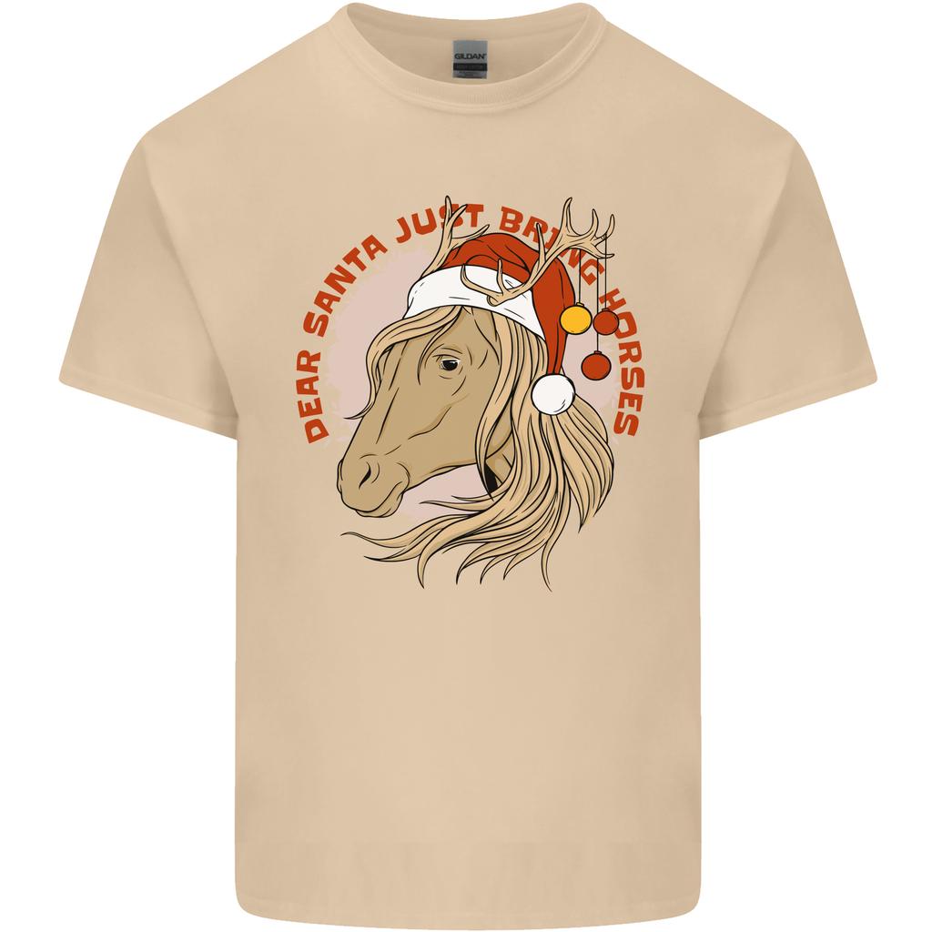 Equestrian Dear Santa Funny Horse Christmas Unisexs Light Cotton TShirt