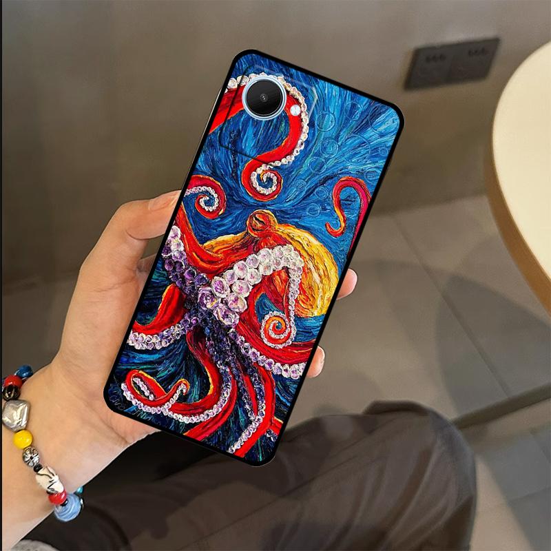 Octopus Walking Case For Realme C65 C67 C61 C53 C55 C51 C25 C63 C71 C75 GT6 GT7 Pro 11 12 13 14 15 Pro Plus