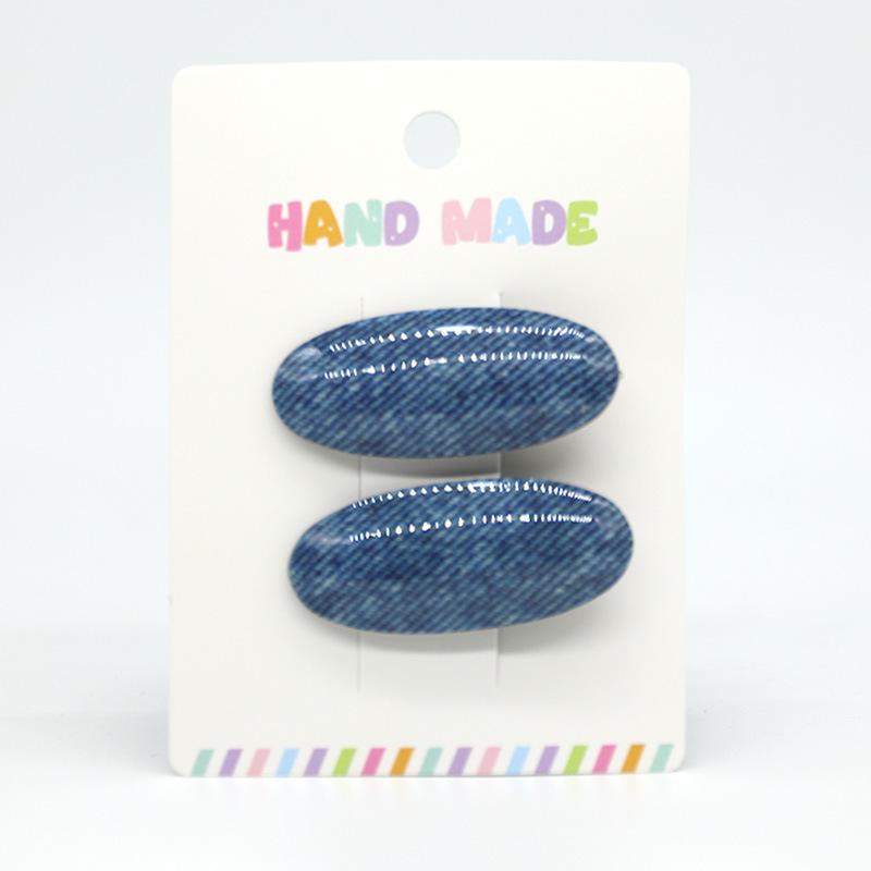 Korean Style Glitter Hair Clips: Seamless Denim Side Bangs Hairpins for Women