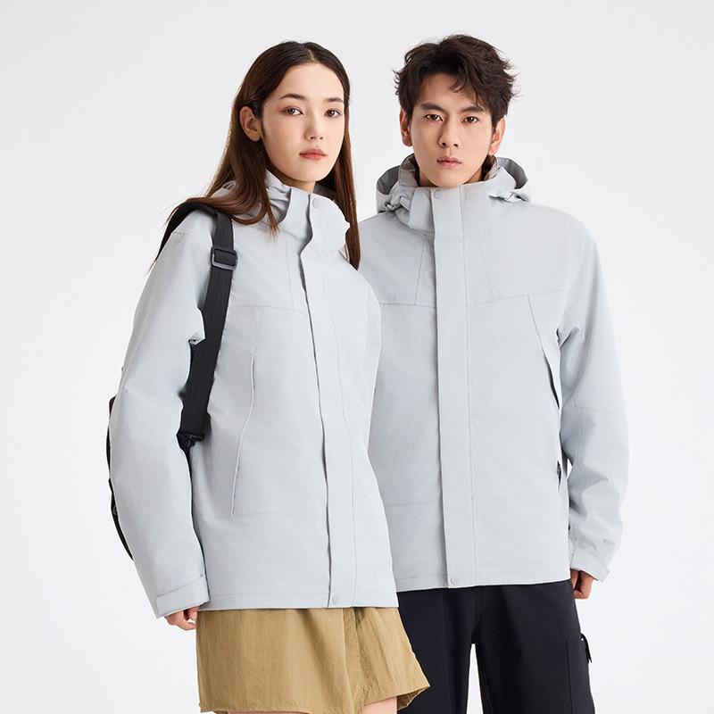 Jacket three-in-one, men's outdoor rainstorm-proof mountaineering jacket, work clothes, women's models
