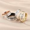 Titanium Steel Matte Two-color Ring Men's, Fashionable and Versatile Couple Pair Ring Ring Amazon