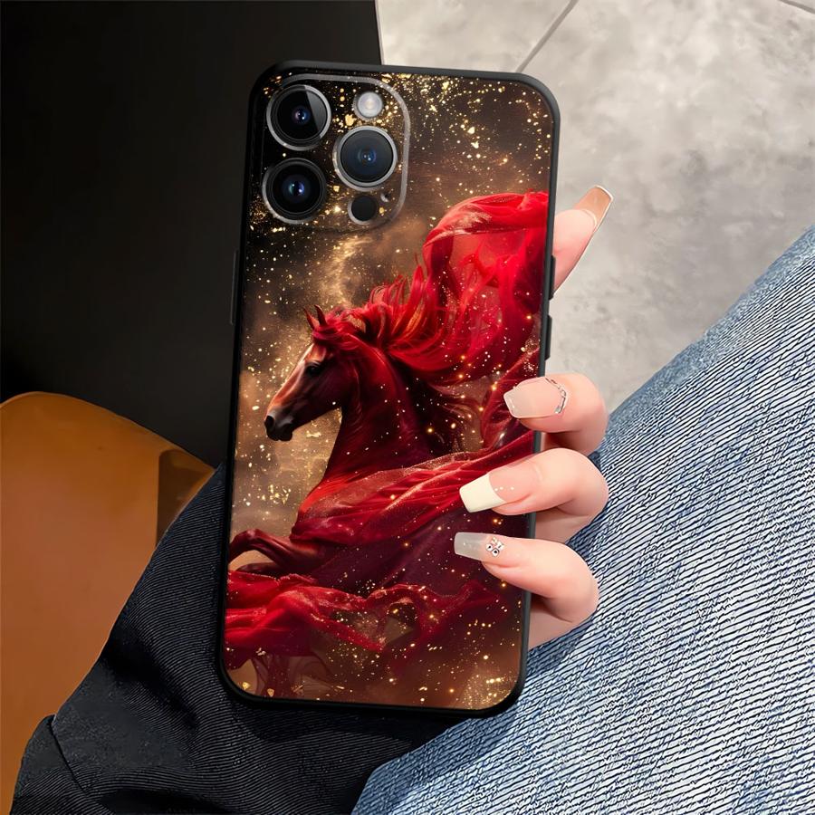 

Cool Horse Phone Case for Apple iPhone 13 16 15 Pro 7 8 11 XR XS MAX Air 12 14 17 Pro Max Funda Phone Cover iPhone17 Pro Max
