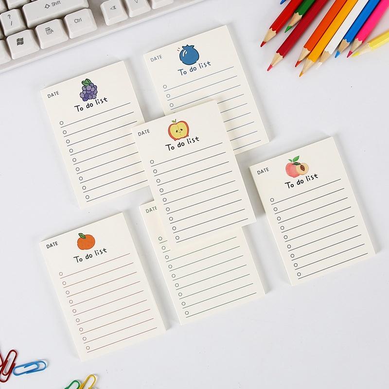 Sticky Notes Sticky Notes Bjørnemønster Søt frukt Enkle skrivesaker Gaver til studenter