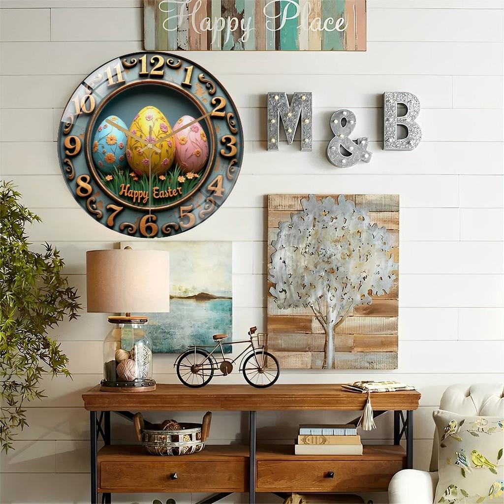 12 Inch Diameter Glass Wall Clock for Lovers of Clean, Uncluttered Aesthetics