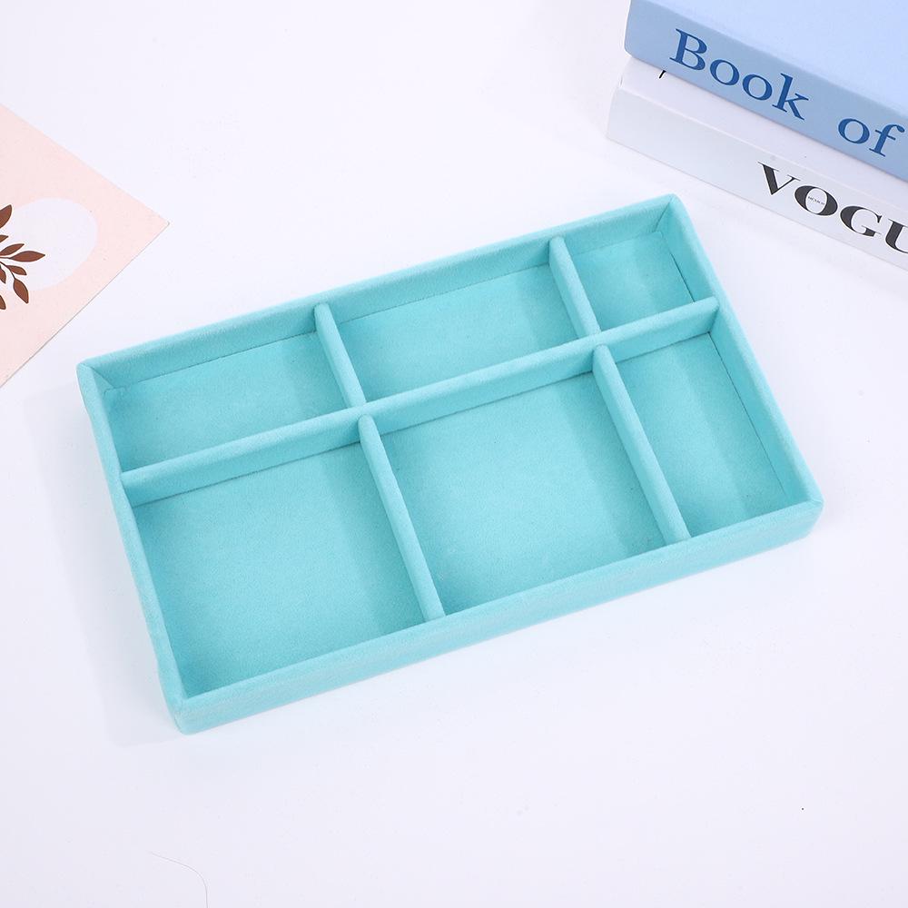 Velvet Jewelry Box – Ring and Earring Tray with Bracelet Compartment