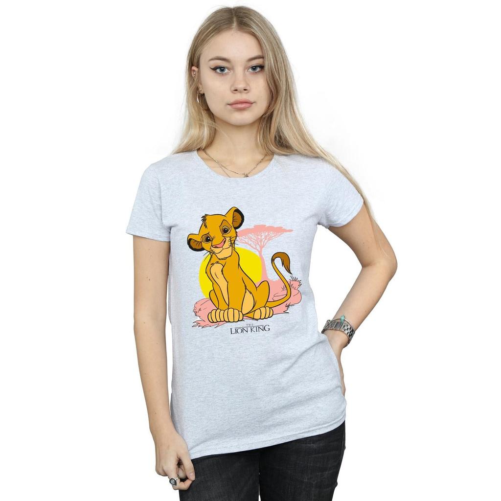 Disney Womens/Ladies The Lion King Simba Pastel Cotton T-Shirt