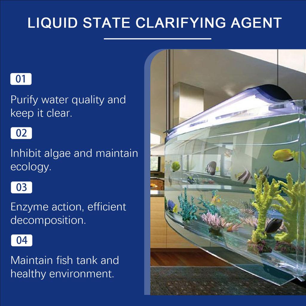 500ml Aquariums Water Clarifier for Clear Freshwater Tanks and Algae Removal
