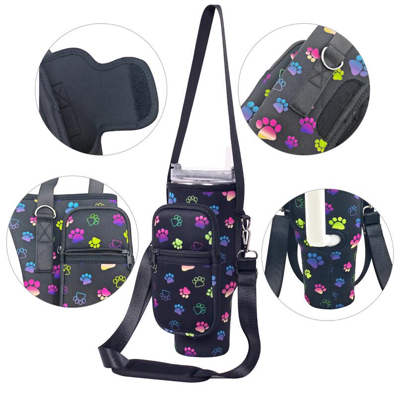 40OZ Insulated Cup Sleeve with Adjustable Shoulder Strap