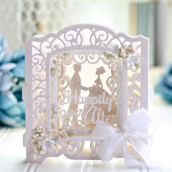 3D Ramka na Kartkę z Pozdrowieniami Drzwi Album na Zdjęcia Tłoczenie Wykrojnik Scrapbook Stencil