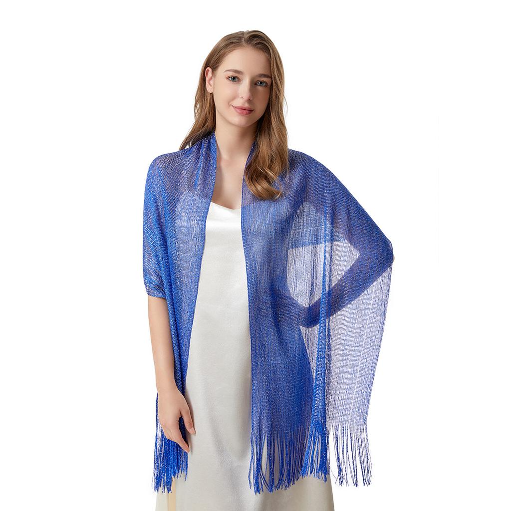 Rayon Scarf, Gold And Silver Silk Flat Scarf, Thin Shawl, Bag Head Scarf, Polyester Scarf, Multi-Color.