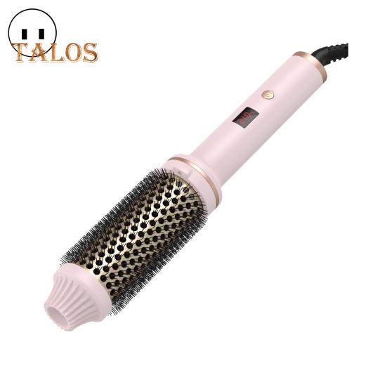 Wired Curling Brush LED Display Thermal Brush Fast Heating Negative Ion Round Brush Electric Hair Straightening Curling Wand Tools