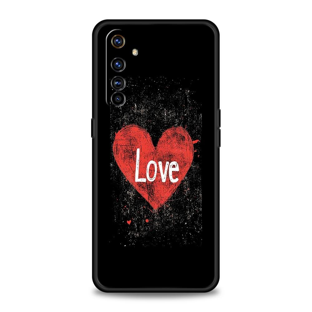Ich liebe dich Rosa Herz Handyhülle Für Realme 12 11 10 9 8 5G 7 6 GT5 GT3 GT2 Pro Plus C21 C11 C25 C35 GT Neo 2 3 3T 5 Weiche Hülle