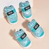 Yousheng 4Pcs Pet Shoes Non-Slip Waterproof Fastener Tape Fixing Thickened Warm Windproof Paw Protection Shoes for