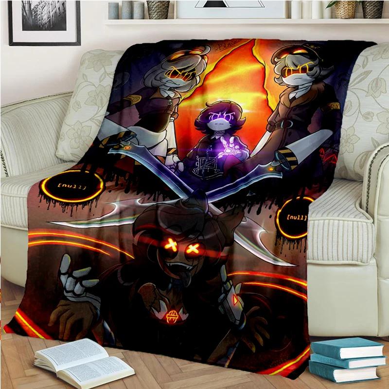 Murder Drones 3D Print Cartoon Uzi V J Robot Gift Blanket,Soft Throw Blanket for Home Bedroom Bed Sofa Travel Picnic Cover Kids