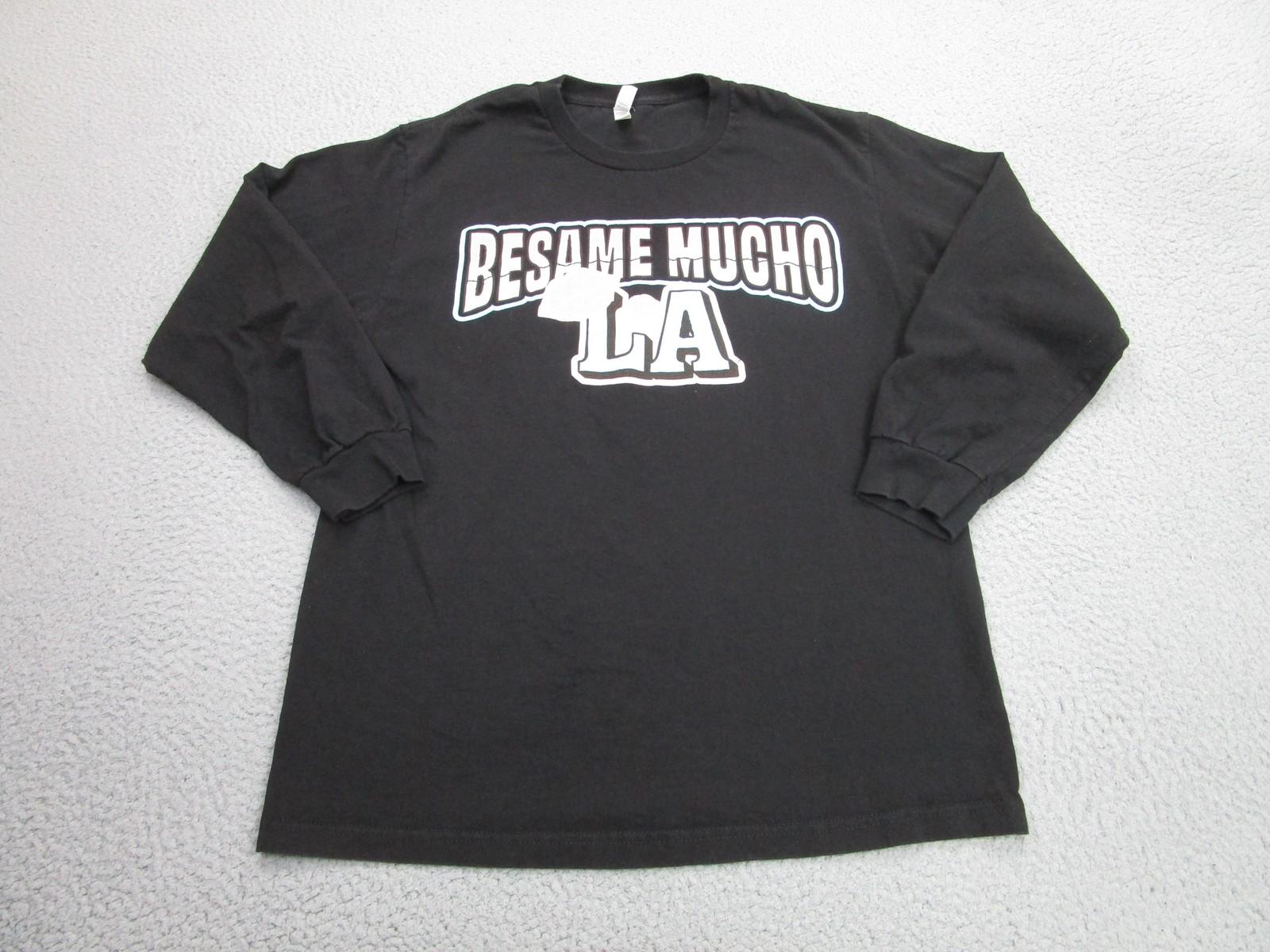Besame Mucho Fest Shirt Mens Large Black 2023 LA Lineup Mana Los Bukis Concert S