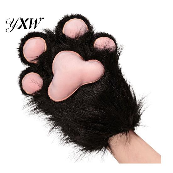 Plush Animal Paw Gloves 1Pc Glove Boot Furry Shoe Fuzzy Cute Cosplay Paws Cat Accessories for Costume Parties Theme