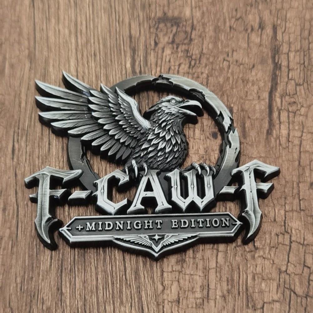Raised 3D Relief Metal Car Badge Waterproof Raven Wing Car Sticker Car Emblem Car Rear Decoration