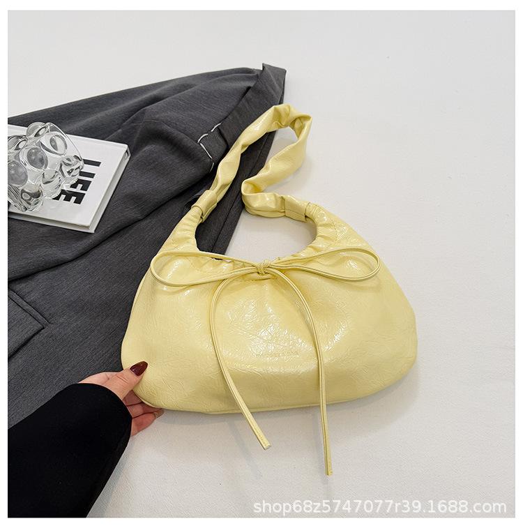 Bag women's large capacity 2025 new one-shoulder armpit bag pleated cloud lazy wind relaxation niche dumpling bag