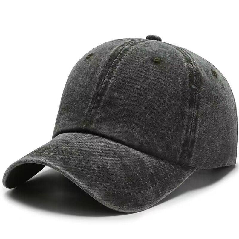 Vintage Washed Dad Cap - Soft Top Plain Cotton Baseball Hat for Men & Women Wholesale Distressed Snapback Fashion Streetwear