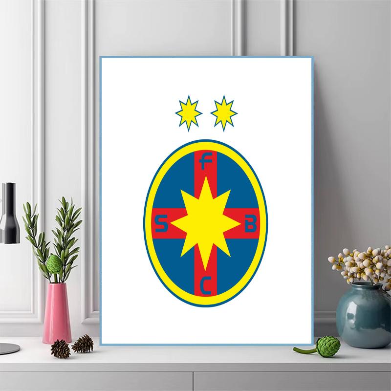 FCSB Bucuresti Pattern 3pcs 100% Round Full Drill 5D DIY Diamond Painting Embroidery Cross Stitch Rhinestone Décor