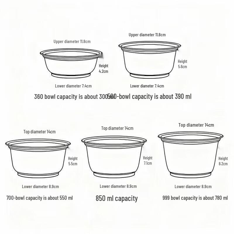 Biaoxing Disposable Thickened Round Bowl & Chopsticks Set