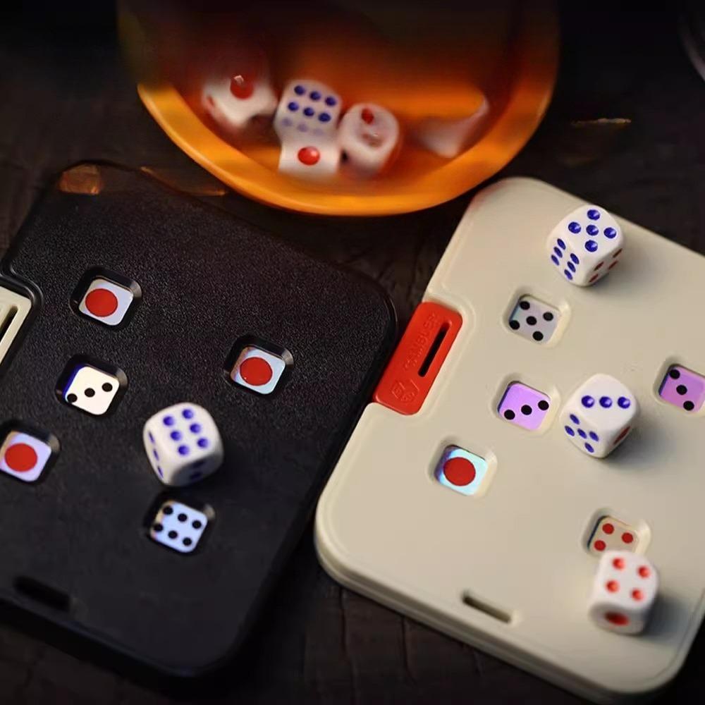 5-Hole Dice Card Fidget Toy Edc Slider Single-Side Press Plastic Anti-Stress Toy Adhd Focus Toy Unique Adult Gift