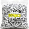 500/50 Stück Nicht isolierte Stoßverbinder 16-14 AWG Elektrische nahtlose Crimp-Terminals Blankes Kabel Batterie Lötverbinder