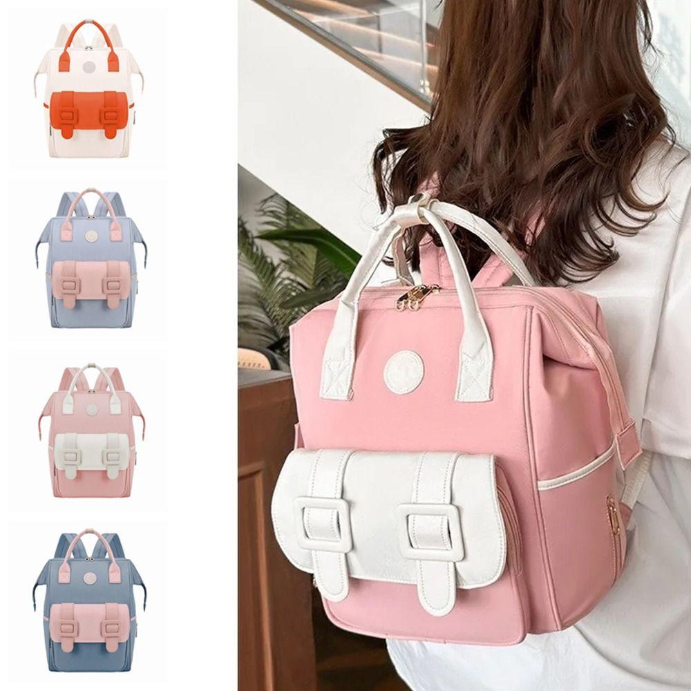 Korean Style Diaper Bag Backpack Durable Large Capacity Travel Backpack Practical Wear-resistant Mommy Bag Daily Outings