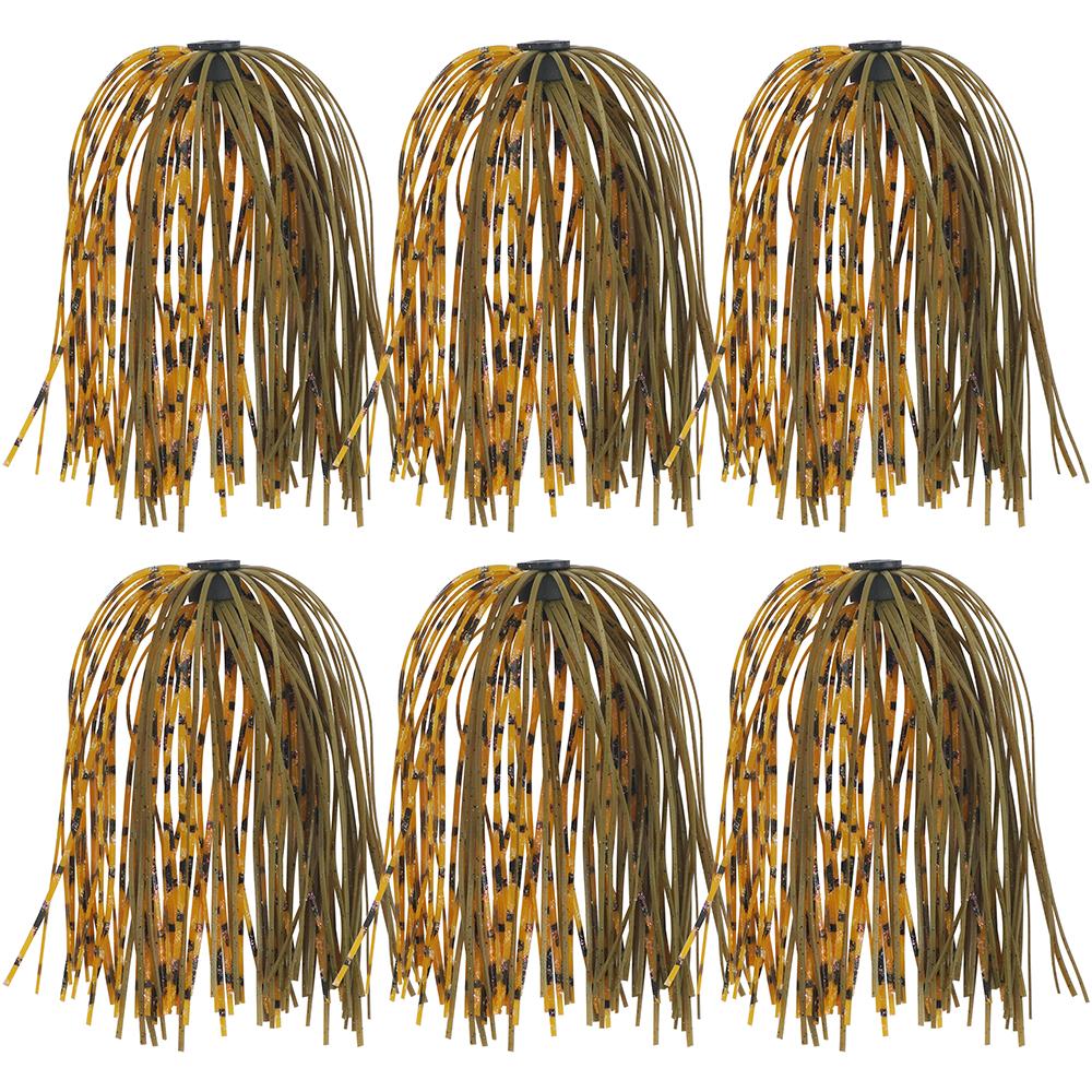 18Pcs Silicone Jig Skirts Fishing Lures for Spinnerbaits Buzzbaits Spoon Blade Squid Jig Replacement Skirt Fly Tying Material