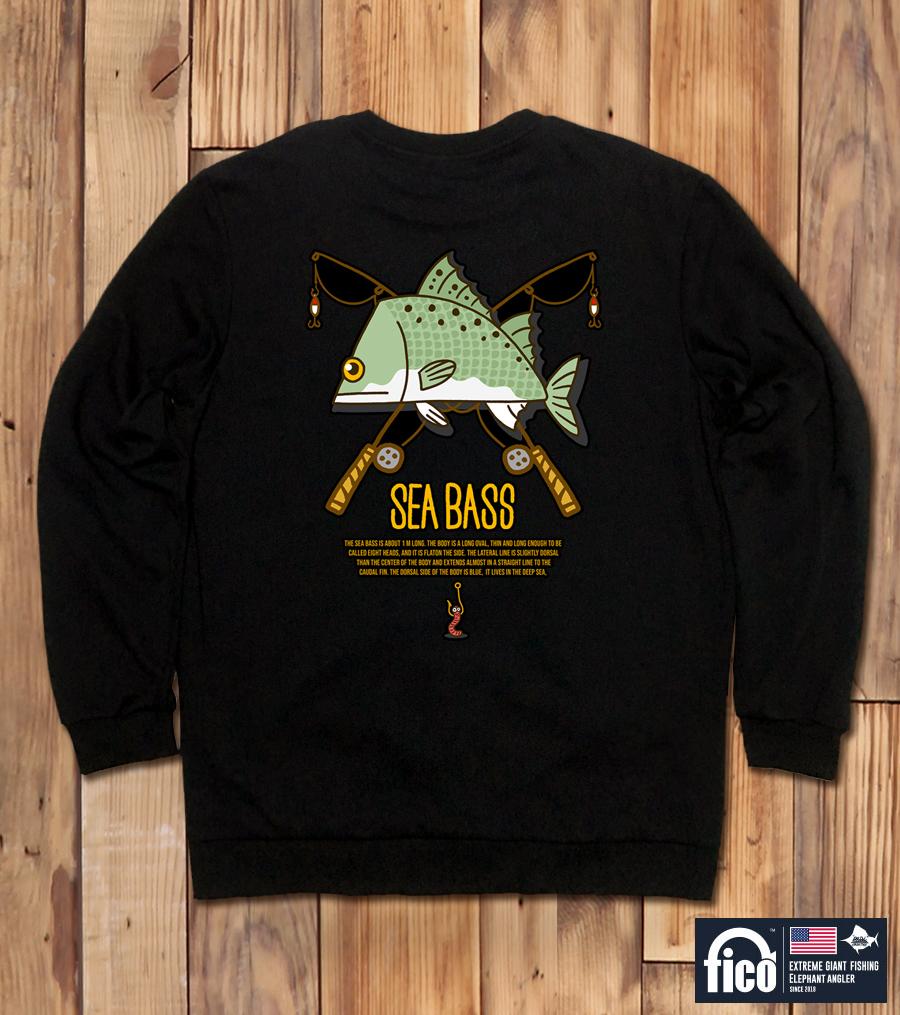 DOLDOL Fico-Mtm-118 Extreme Fishing Brand Pico Graphic Sweatshirt Long Sleeve