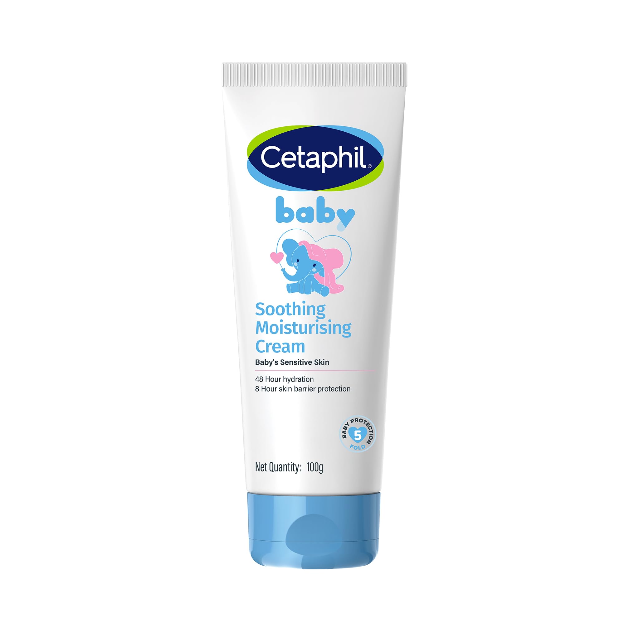 Cetaphil Baby Soothing Moisturising Cream 100 g for Newborns & Babies | 48H Hydration & 8H Skin Barrier Protection | With Glycerin, Sunflower See