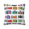 Retro Camera Square Pillowcase Pillow Cover Polyester Cushion Zip Decorative Comfort Throw Pillow for Home Car