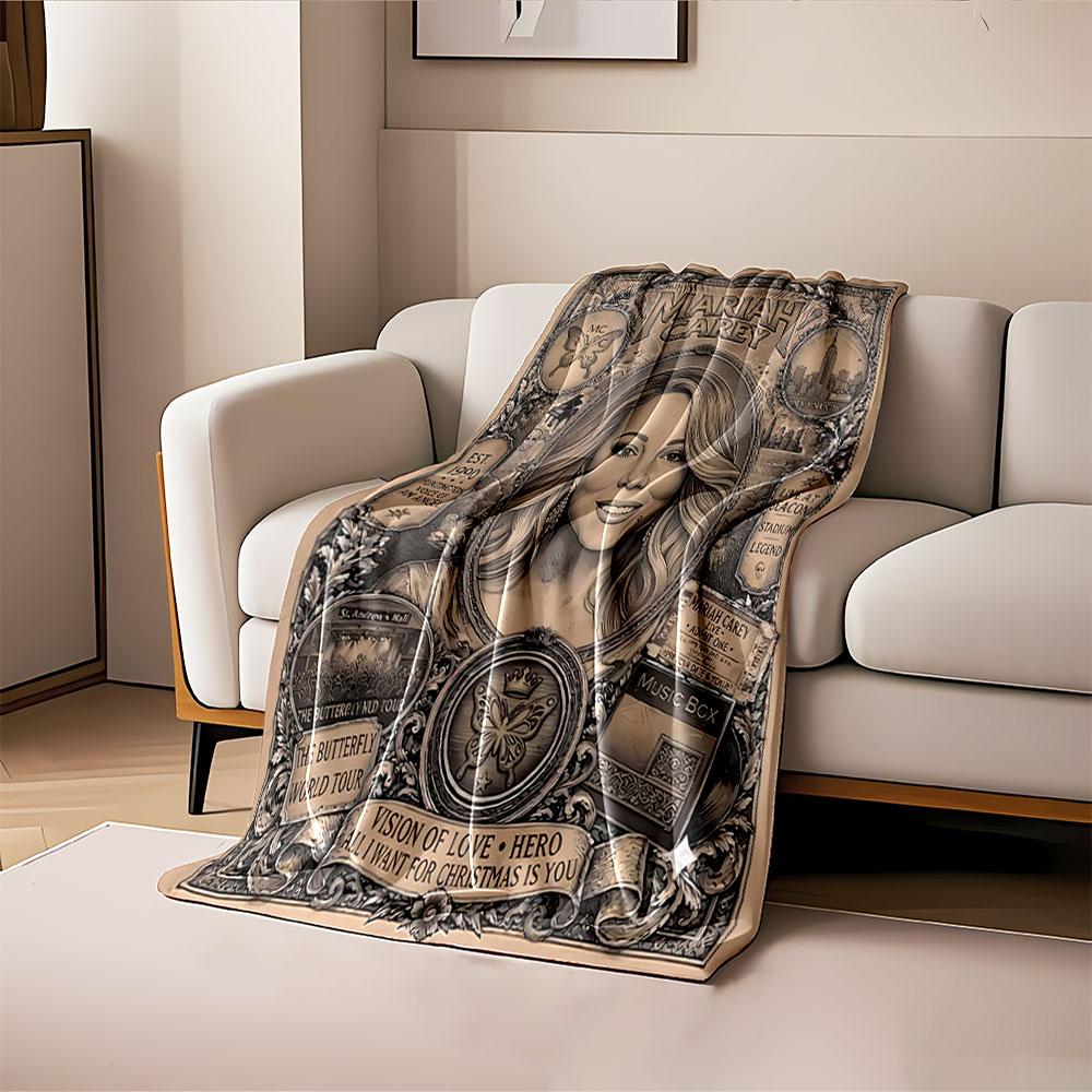 Mariah Carey Tribute Blanket for All Seasons Blanket Lunch Break Throw Gift
