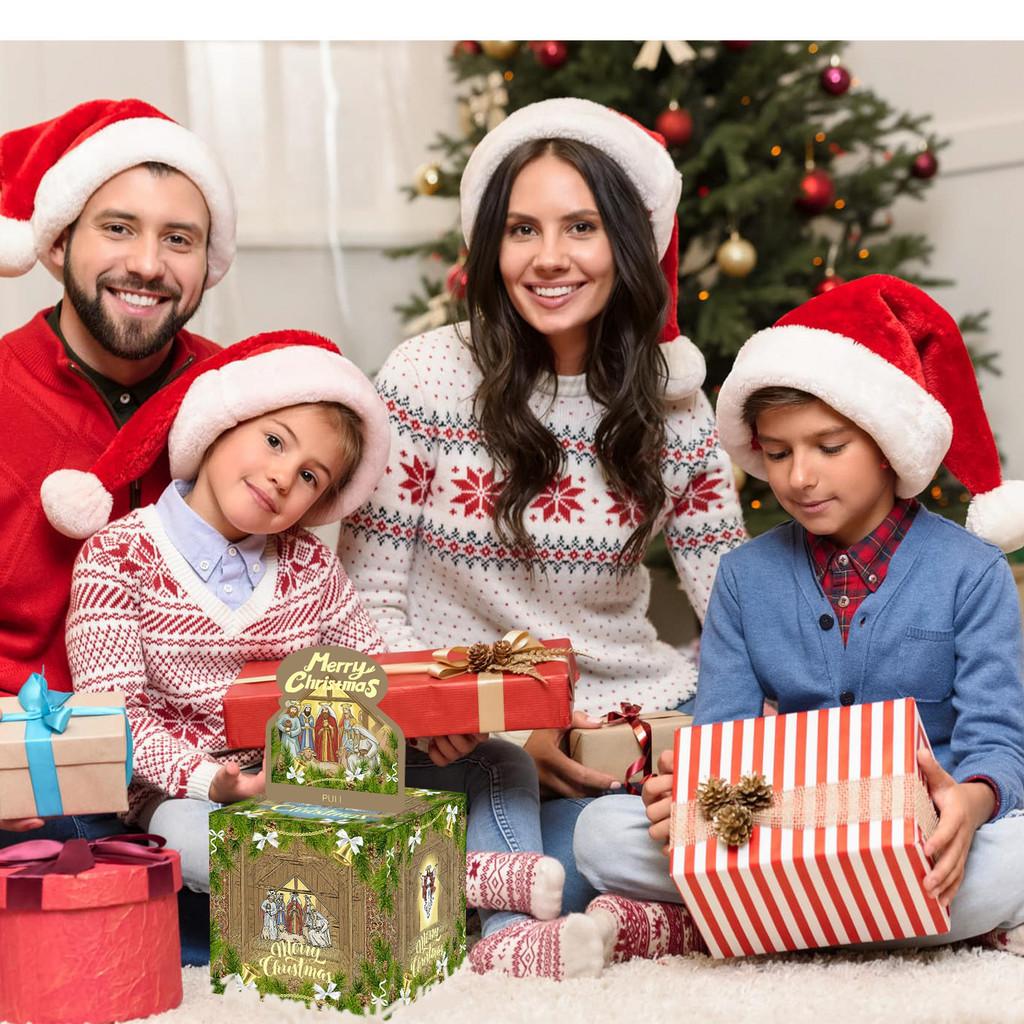 Christmas Jesus Theme Party Decor Money Box With Paper Material For Holiday Celebration