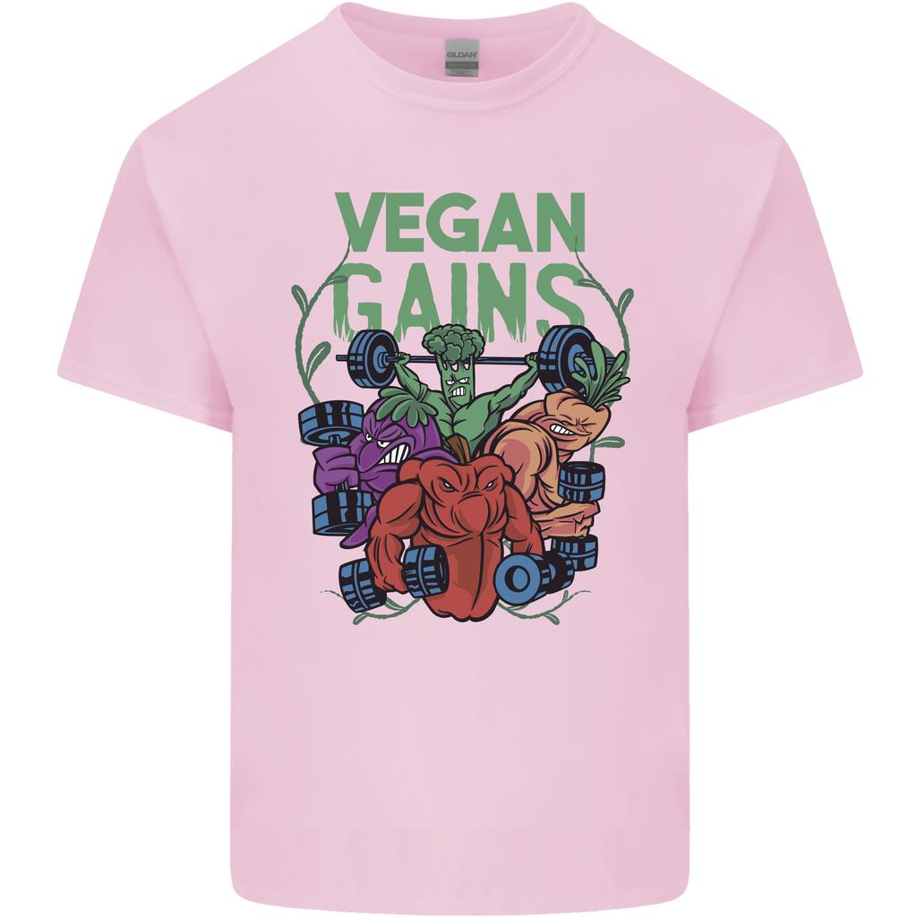 Vegan Gym Bodybuilding Vegetarian Unisexs Light Cotton TShirt