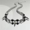 Titanium Steel Rivet Stitching Punk Rock Necklace for Men & Women