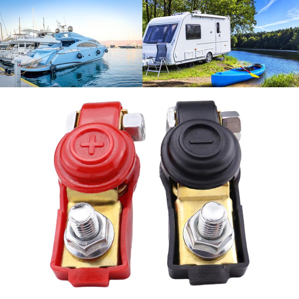 1 Pair Battery Terminal Battery Connectors Terminal Negative & Positive Battery Cable Terminals Quick Release Terminals