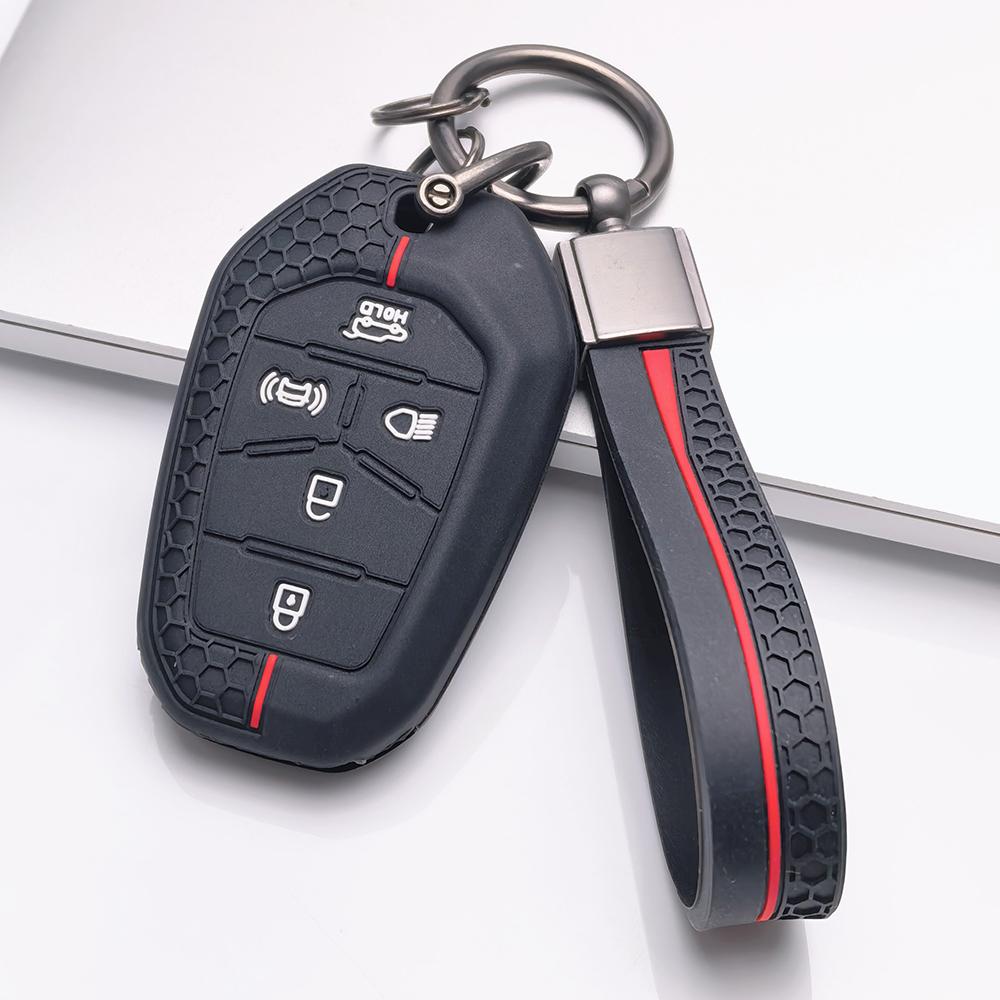 Kryt klíčenky pro SsangYong Korando Actyon Kyron Rexton Tivoli Musso Torres Rodius Stavic s kroužkem na klíče Ochranný doplněk Ochrana klíčenky