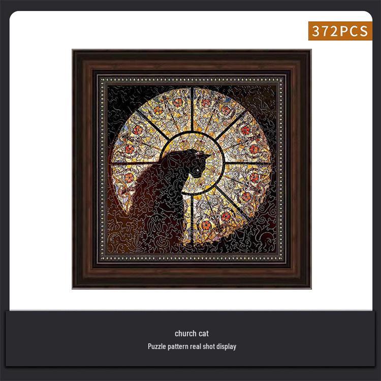 Yüksek Kaliteli Düzensiz Ahşap Kedi Yapboz - Doğum Günleri ve Sevgililer Günü için Sevimli Hediye